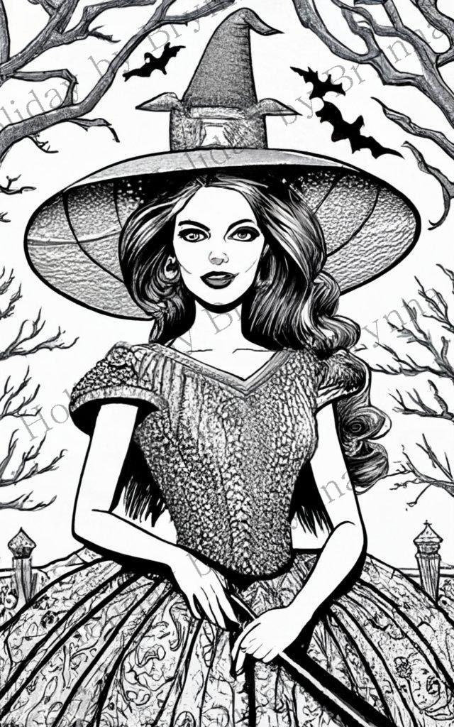 Printable Enchanting Barbie Witch Coloring Page 2 - Etsy