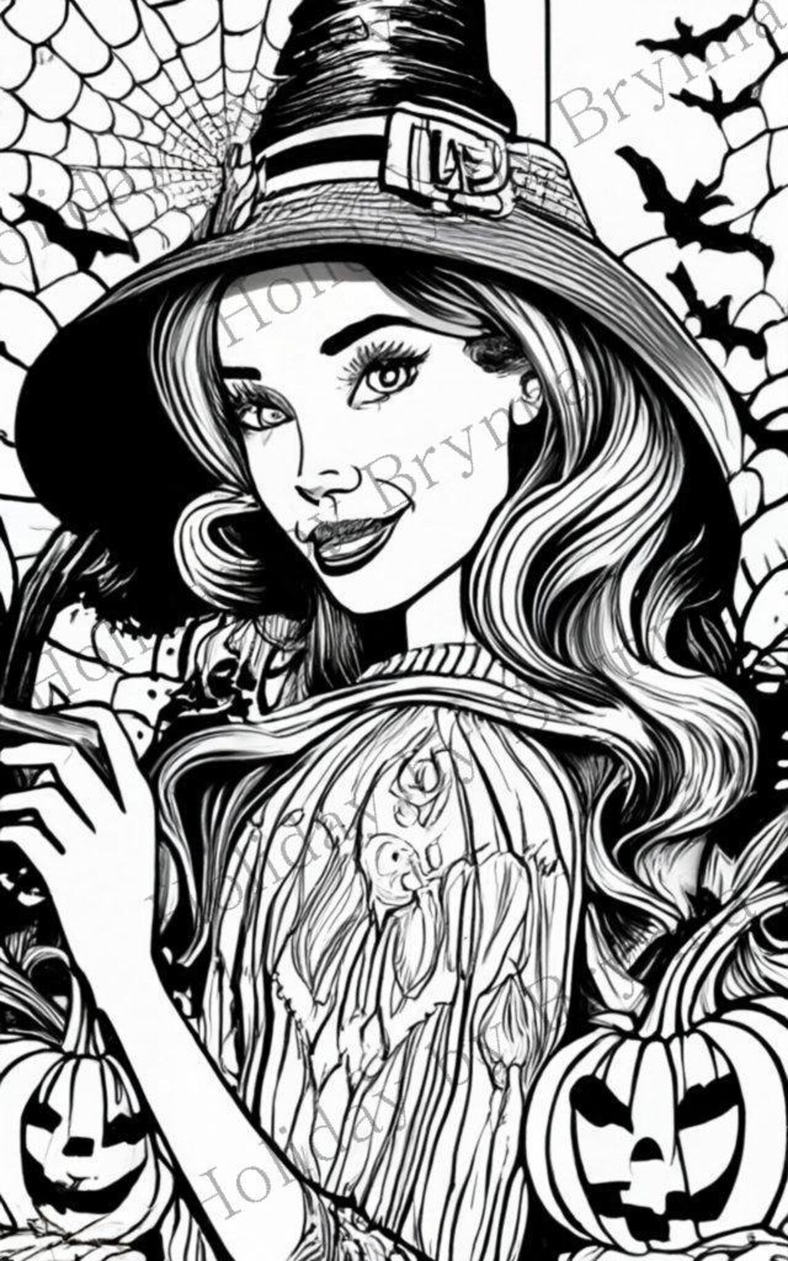 Printable Enchanting Barbie Witch Coloring Page 3 - Etsy