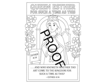 Queen Esther Coloring Page for Kids