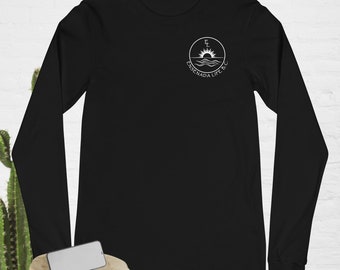 100% Cotton Long Sleeve Tee - Ensenada Life B.C. Logo White High quality Shirt Bella+Canvas
