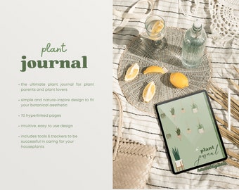 Digital Plant Journal & Gardening Planner | Indoor Plant Care Tracker for Plant Lovers | Growth Log, Water Schedule, House Plant Care Guide