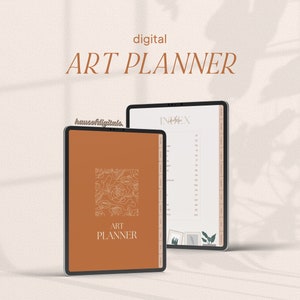 Art Digital Planner for Small Business | Supplies Inventory Tracker, Sales Tracker | Artist Social Media Tracker Project Management Download