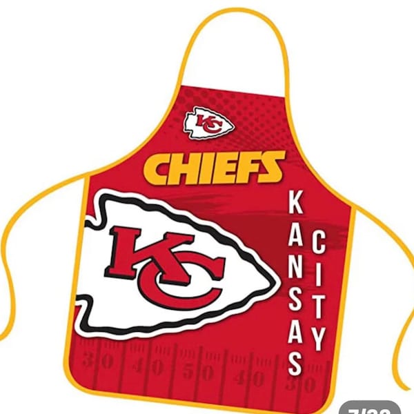 Custom Apron Selections with Favorite NFL Football Team Logo Universal Size Tie Back Grilling Tailgate BBQ Cooking Host