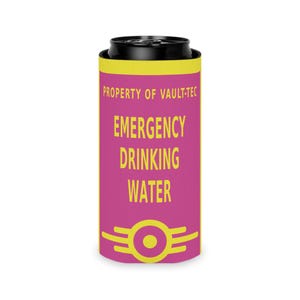 Vault Dwellers Pink-Slim Can Cooler