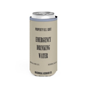 Emergency Drinking Water-Slim Can Cooler