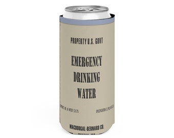 Emergency Drinking Water-Slim Can Cooler