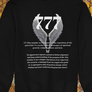 Felpa con numero angelico 777: messaggio spirituale energetico