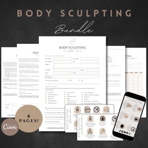 Body Sculpting Intake Forms, Body Contouring Consultation & Consent, Esthetician Forms, Body Shaping Treatment, Fat Cavitation, Med Spa