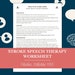 Stroke Worksheet for Speech Therapy (editable, Fillable, Printable PDF ...