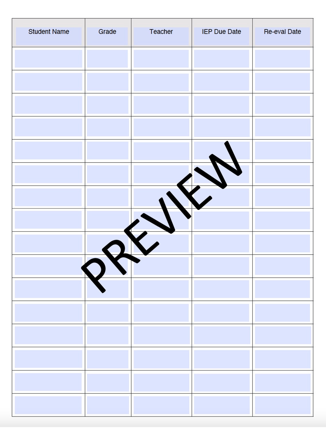 Caseload Planner Worksheet for Speech Therapy (editable, Fillable ...
