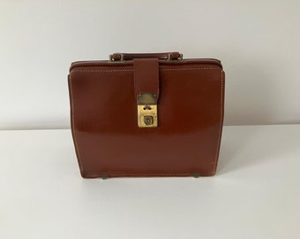 Vintage Briefcase, Document case, Leather case, Vintage Leather Case, Gifts, Vintage Gentlemen's Case, Display Piece, Leather Brown Case