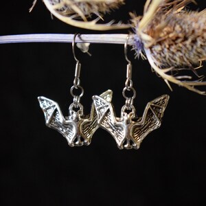 Big Wings Flying Bat Earrings