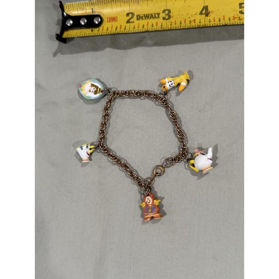 Vintage Beauty And The Beast Disney Charm Bracelet - image 1