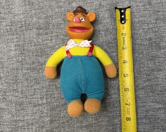 Vintage 1991 Small Fozzie Bear Stuffed Animal Figurine Muppets Jim Henson