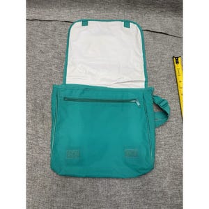 Vintage Junior Girl Scouts Messenger Bag Teal 1990s image 3