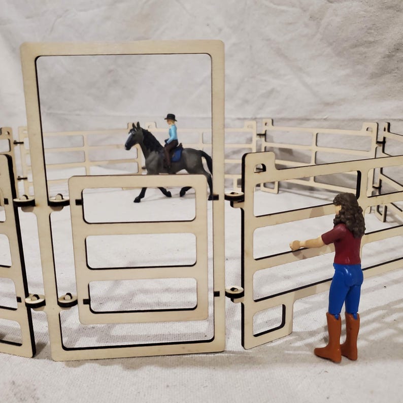 Jouet Clôture Miniature Cheval Corral Accessoire Mini Ferme Décoration Grange