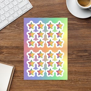 Regenboog sterren stickervel dagboek ster sticker set plakboek sticker planner sterstickers knutselspullen voor kinderen telefoonhoes stickers