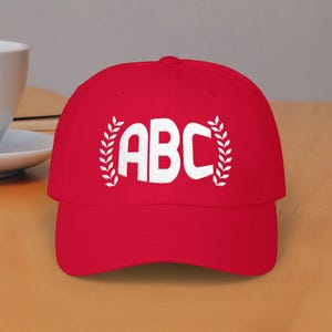 Custom Monogram Hats Embroidered Monogram Dad Cap Personalized Embroidered Cap Unisex Monogram Baseball Hat Gift for Him Gift for Her