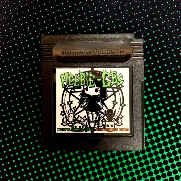 Heebie GB’s Compilation Album Cartridge, for Game Boy with Custom Label - Halloween 2018 Vol 2.