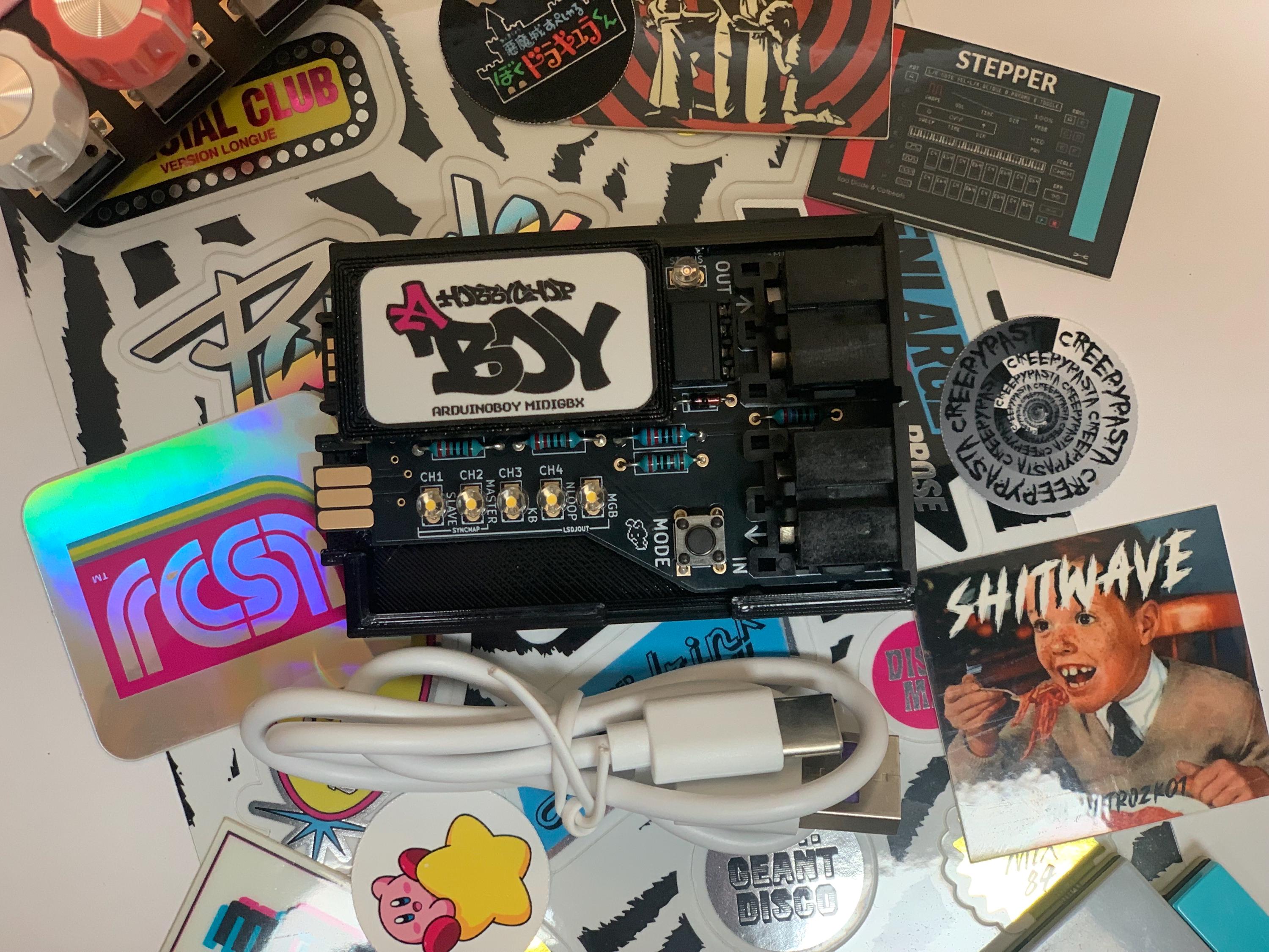 Arduinoboy lsdj nanoloop ケーブル付　チップチューン ARDUINOBOY Game Boy MIDI Adapter (LSDJ, Mgb, Chord, Nanoloop