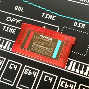STEPPER v1.8 pour Game Boy Advance, cartouche séquenceur 16 étapes