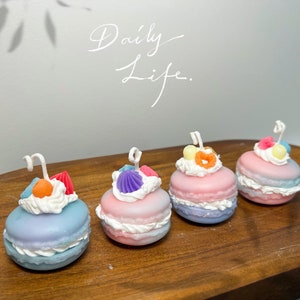 Dessert candle set/ macaroon candle/ Christmas gift/ gift for her or him/ birthday gift