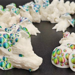 Mushroom Dragon / Articulated Flexi Dragon /  Made to order in the colors you choose