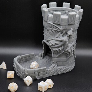 Dragon Castle Dice Tower / Pick your own color! / Dice Roller / Dice Included! / Personalized Gifts