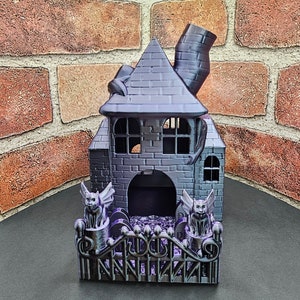 Tealight Haunted House / Spooky decor / DnD Dice tower option