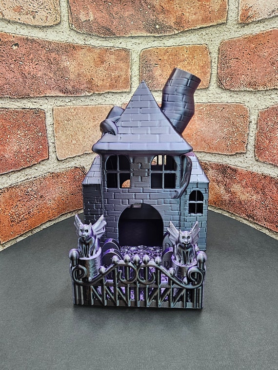 Tealight Haunted House / Spooky decor / DnD Dice tower option