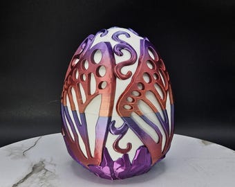 Butterfly Wing Dragon Egg, 3D Printed Cinderwing Design, Personalized Gift