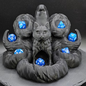 Torre de dados Kitsune / Guardián de dados / Impreso en 3D / ¡Elige tu color! / Dados incluidos