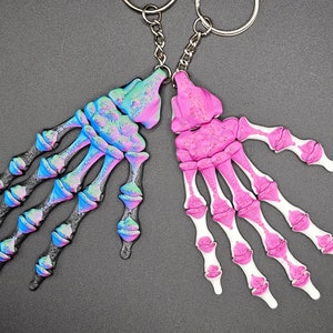 Flexi Skeleton Hand Keychain / Articulated Sensory Keychain - Etsy
