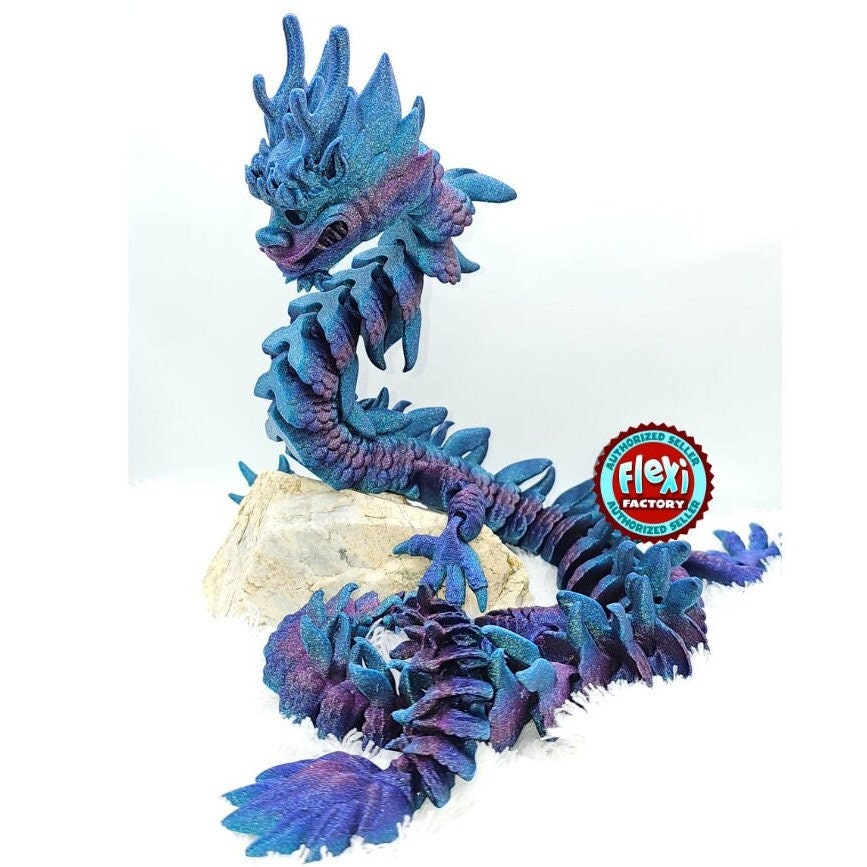 3D Printed Dragon - Customizable, Made to Order Articulated Fidget Mythical  Dragon Toy, Gift (XL, Ember)