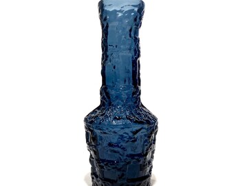 Ruda Glasbruk Cobalt Blue Vase Designed by Göte Augustsson, 1960s Mid-Century Modern