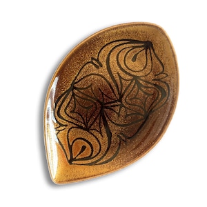 Vintage Poole Pottery Egeisk Teardrop-skål, form 91 - Mitten av århundradet Modern 1970-talet Engelsk keramik Keramikbricka