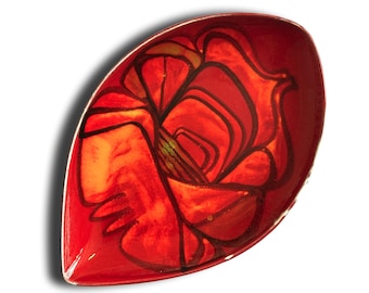 Poole Pottery Delphis Teardrop Dish, Shape 91, by Lynn Gregory- Mid-Century Modern English Plate