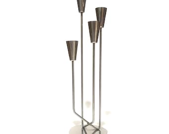 Danish Four Stem Candlestick By MG Design, Mid Century Modern Denmark Design