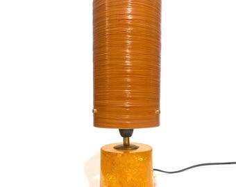 Shattaline Table Lamp in Orange with OPTIONAL Large Spun Fibreglass Lampshade