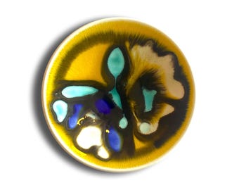 Poole Pottery Delphis Pin Dish, Shape 49 By Carol Cutler, Possible Test/Trial Glaze