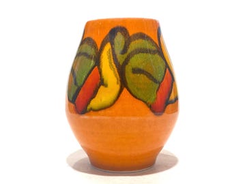 Poole Pottery Delphis Vase, Shape 31 by Cynthia Bennett, Orange- Mid-Century Modern Ceramics