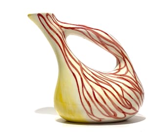 Lux Marmaca Italian Pottery Jug Pitcher- Mid-Century Modern Alla Moda Art Vase
