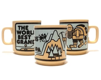 Original Hornsea The World's Best Grandpa Mug- Vintage 1970s English Pottery Gift