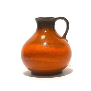 Vaso Steuler Keramik 515/15 in smalto arancione "Fat Lava" - Ceramica della Germania Ovest degli anni '70