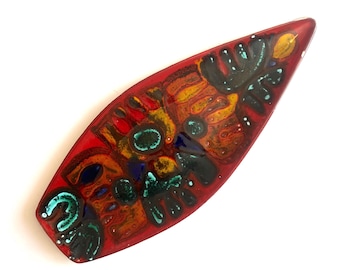 Poole Pottery Delphis Spear Dish, Shape 82, by Irene Kerton, Mid-Century Modern Decorative Plate