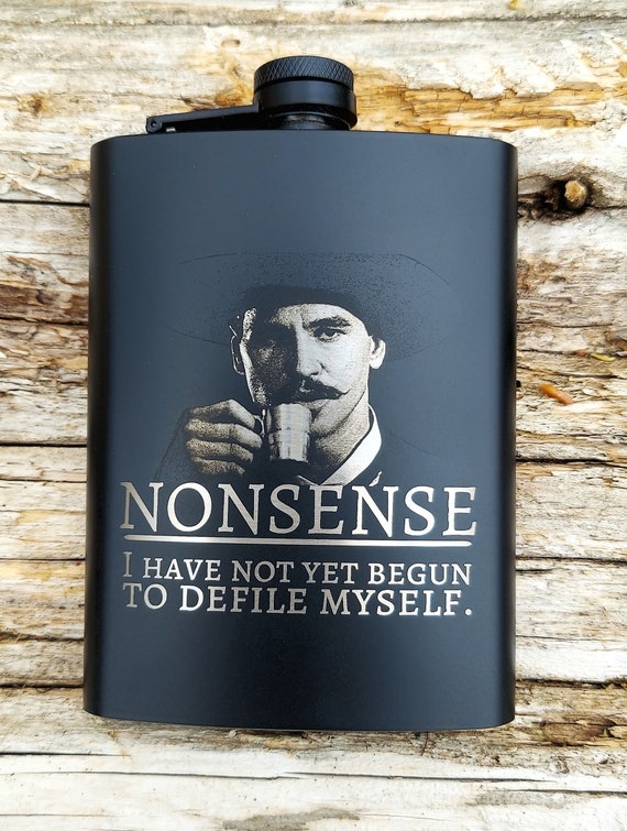 8oz With a Great Mustache Comes Great Responsibility v4 Stainless Steel Flask 8oz With a Great Mustache Comes Great Responsibility v4 Stainless Steel Flask