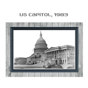US Capitol, 1903 - Digital Black and White Cross Stitch - Monochrome PDF - Instant Download - Pattern Keeper