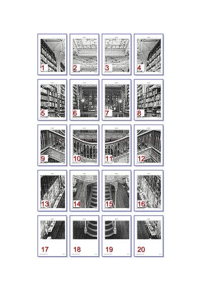 Library Pattern Keeper-ready Monochrome Cross Stitch Digital PDF ...