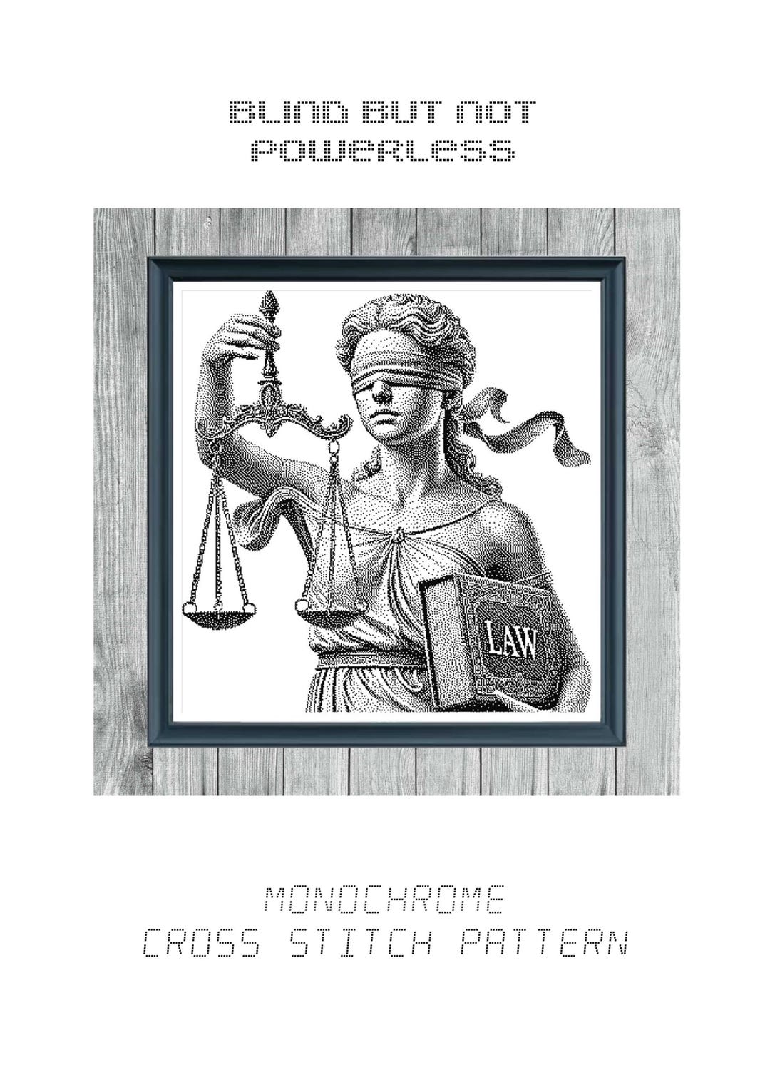 Blind but Not Powerless - Digital Monochrome Cross-stitch Design – PDF ...