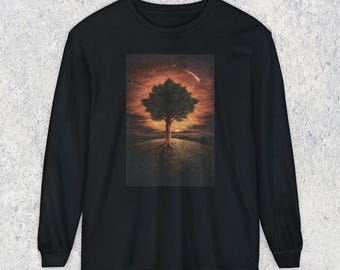 Hedge Knight Elm Shield | Knight of the Seven Kingdoms | Ser Duncan | Comfort Colors Long Sleeve T-Shirt